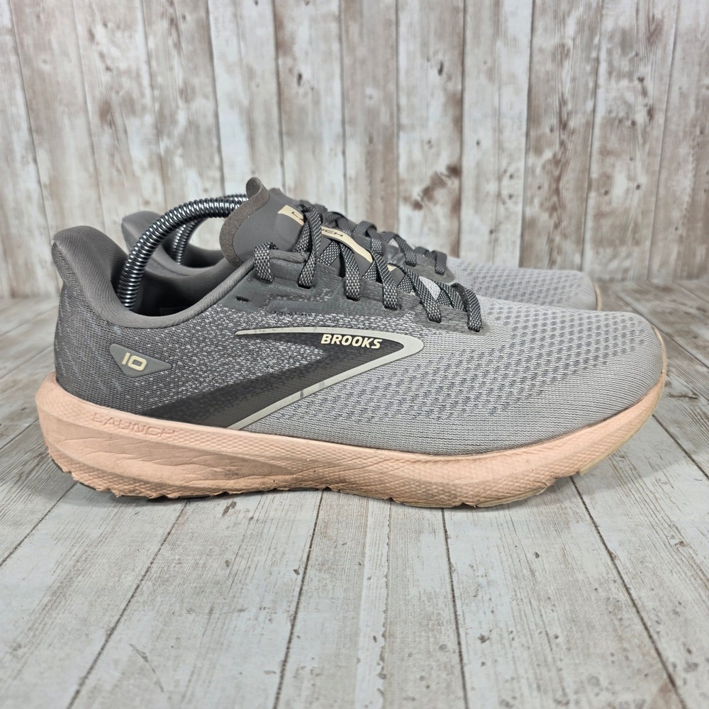 Brooks Launch 10 Women's‎ Running Shoes Gray Pink Sz 11 Athletic Sneakers